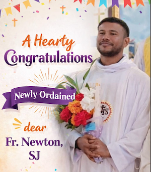 Priestly Ordination – Fr. Newton Tripura SJ